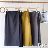 【Mini嚴選】綁帶一片式包臀裙 三色