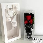 【Mini嚴選】 節日香皂玫瑰花束禮盒 3朵精緻花束 11色
