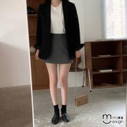 【Mini嚴選】休閒小西裝短裙套裝 五色
