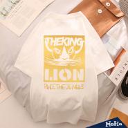 【HeHa】LION印花短袖上衣 兩色