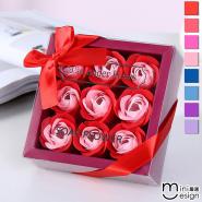 【Mini嚴選】9朵香皂玫瑰仿真禮盒 多色